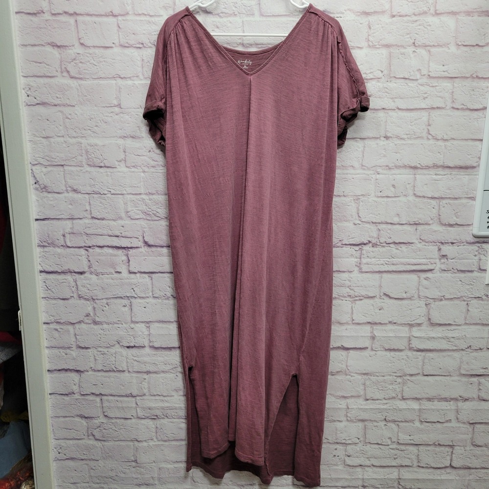 Wonderly Studio Maxi Dress XL Flowy Cotton Boho Cottagecore Loungewear Casual